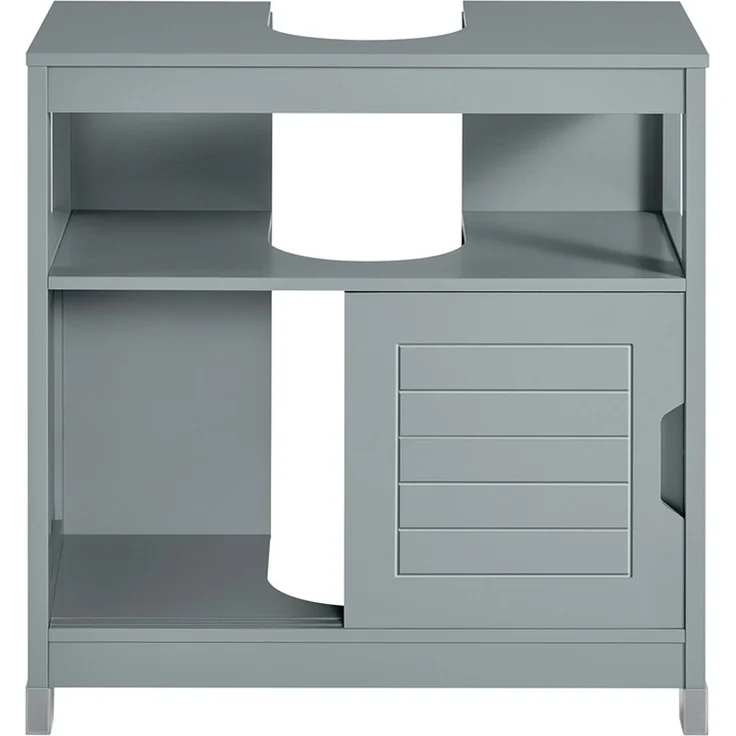 SoBuy FRG128-II-SG Waschbeckenunterschrank, MDF, Lackiert, Grau, 58 x 60 x 29 cm – Bild 9