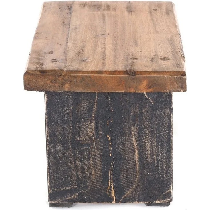DESIGN DELIGHTS Hocker NOSTALGISCHER FUßHOCKER "SCHEMEL", Altholz massiv, Holzhocker, Farb – Bild 3