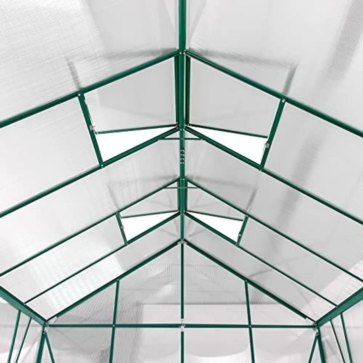 Alu Gewächshaus Frühbeet Gartenhaus Treibhaus "Den Haag" 7 m² mit 4 Dachfenster – Bild 5