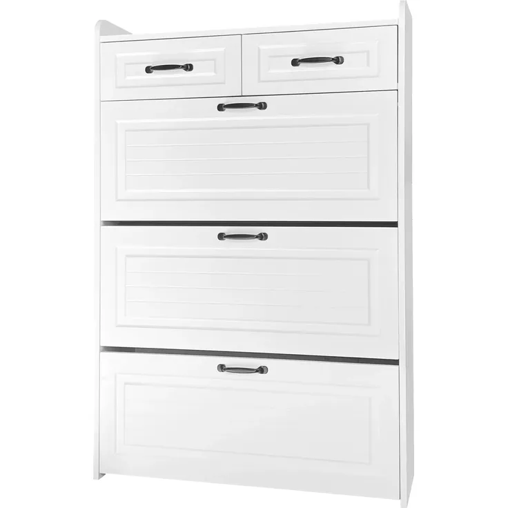 Schuhschrank, 80/23/131 cm, Schuhkipper, Schuhregal mit Schubladen und 3 Klappen, schmal – Bild 8