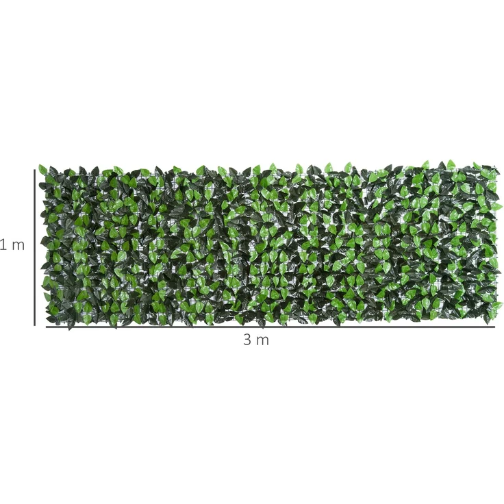 Rolle Kunstriegel 3 x 1 m aus PE und Stoff für Balkon und Garten, Hellgrün und Dunkelgrün – Bild 5