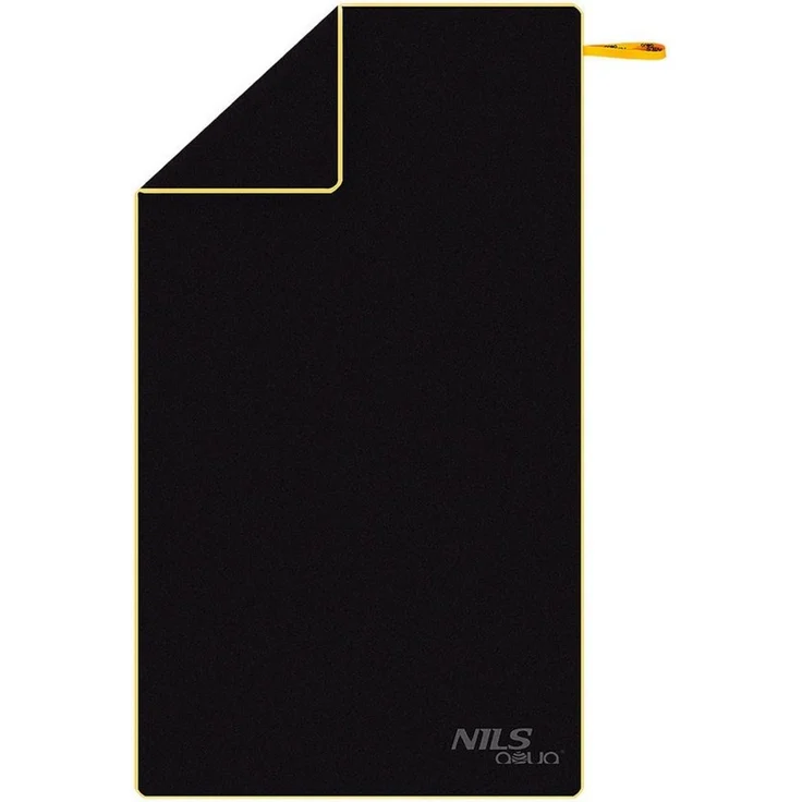 NILS AQUA großes Badetuch Reisehandtuch schnelltrocknend 180 × 100 cm schwarz – Bild 1