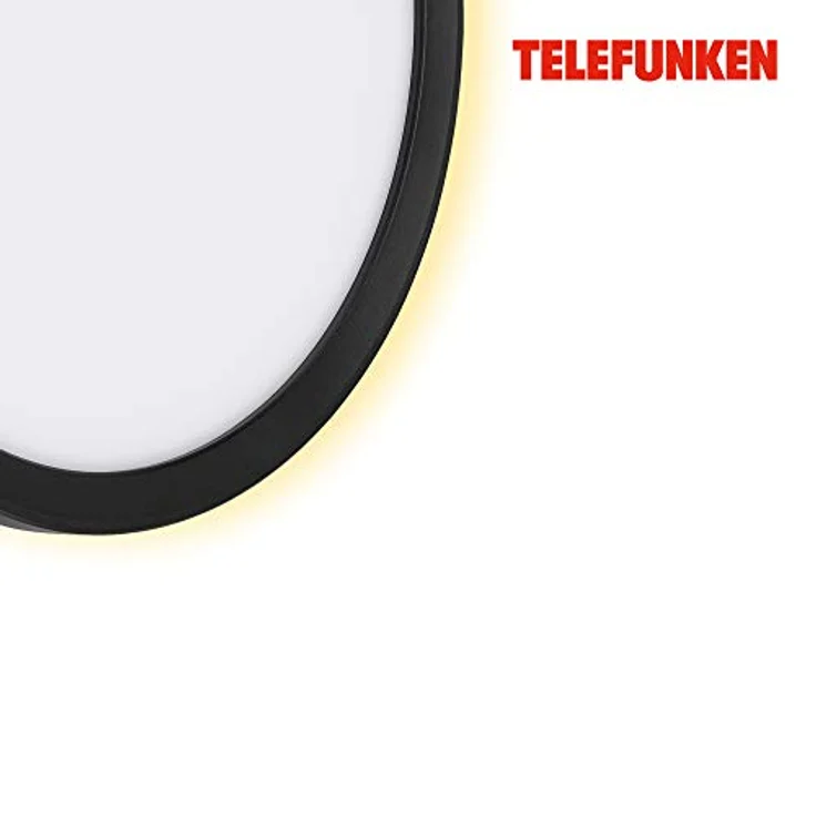 TELEFUNKEN LED Außenwandleuchte, 1-flammig mit Backlight Effekt, 15 Watt, 2.000 Lumen, 4.000 Kelvin, IP44, Rund, Weiß/Schwarz, Ø 28cm – Bild 3
