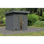 Karibu Sauna Hytti 2 terragrau ohne Ofen