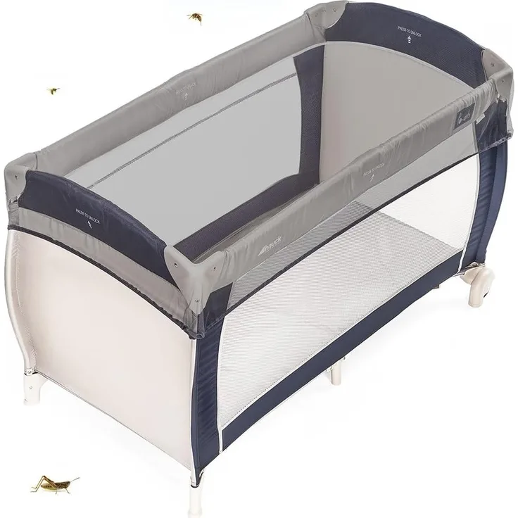 Zamboo Baby-Reisebett Universal - Grau, Insektenschutz / Mückennetz für Baby Reisebett Moskitonetz Babybetten