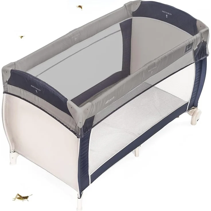 Zamboo Baby-Reisebett Universal - Grau, Insektenschutz / Mückennetz für Baby Reisebett Moskitonetz Babybetten – Bild 1