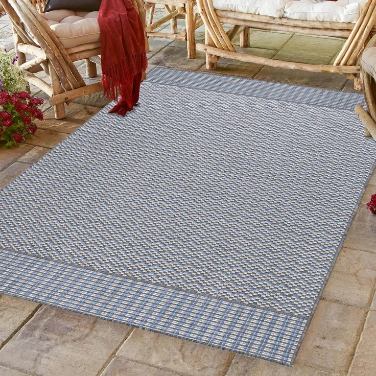 Outdoor Teppich Stefano rechteckig - 120x170 cm - Grau – Bild 2