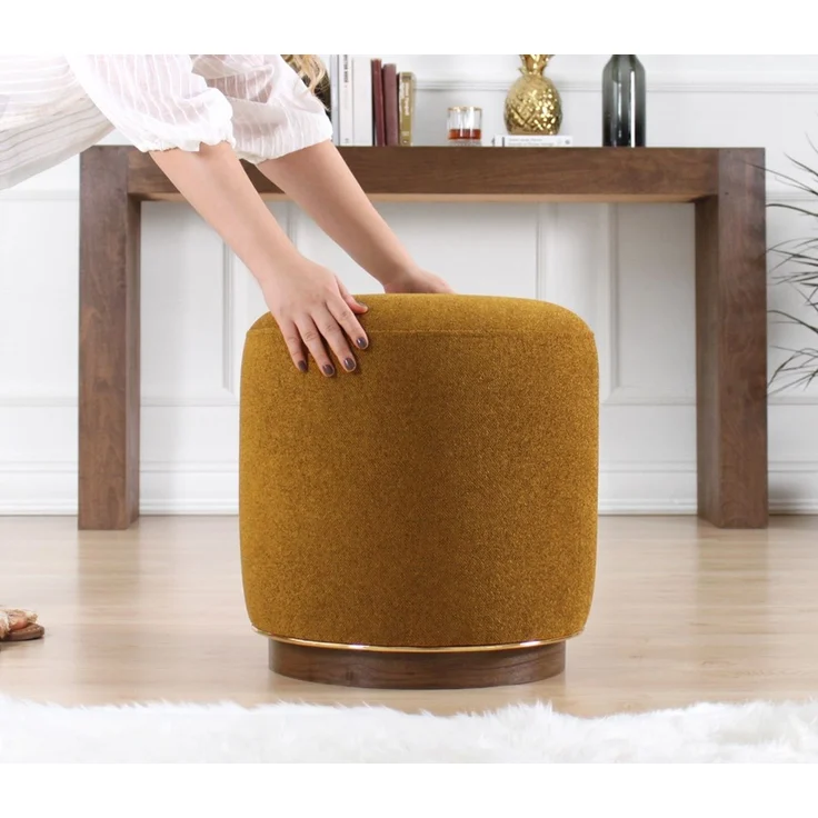 Hanah Home 'Zeone - Olive Green' Pouffe, Olivgrün, 42 x 43 x 42 cm – Bild 3