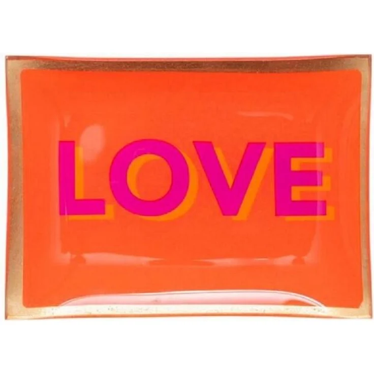 Giftcompany - Glasteller "Love Plates" Love Dekoteller 14x10cm Orange 1088204011 – Bild 4