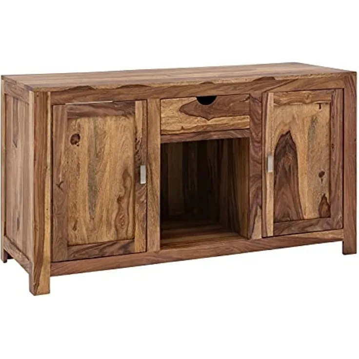 Doppelwaschtisch Waschtisch Akazie Massivholz 130 cm Woodkings Laros Badmöbel Waschbeckenunterschrank braun 130x75x50 cm Landhausstil