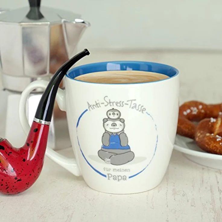 GRUSS & CO Anti-Stress-Tasse Motiv "Papa" | Tasse mit Spruch, 45 cl, New Bone China | Geschenktasse | 45504 – Bild 3