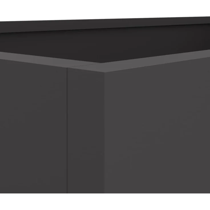 vidaXL Pflanzkübel Schwarz 62x30x29 cm Stahl 841589 – Bild 7