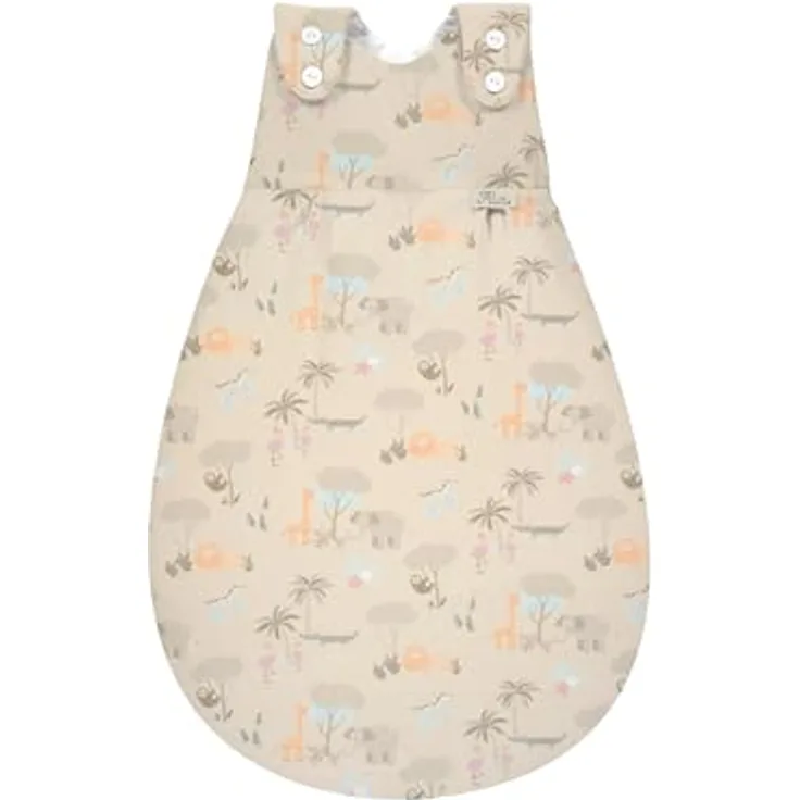 Alvi Baby-Mäxchen Außensack, leicht wattierter Schlafsack im Jungle-Design, Gr. 50/56, Oeko-Tex Standard 100, TOG 2,5