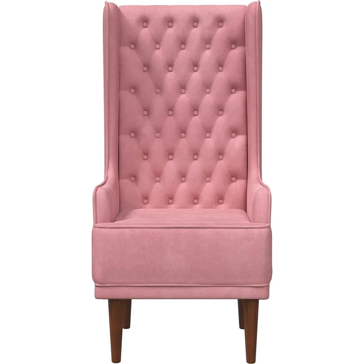 vidaXL Hochlehner Rosa Samt 42042495 – Bild 3