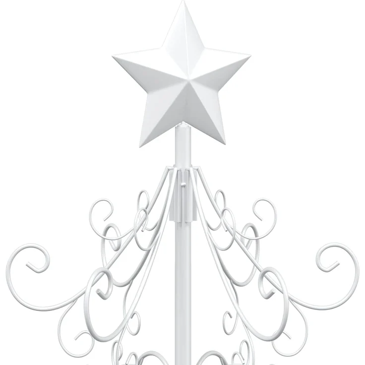 vidaXL Metall Weihnachtsbaum KUOPIO 60 cm Stahl Weiß 42053878 – Bild 4