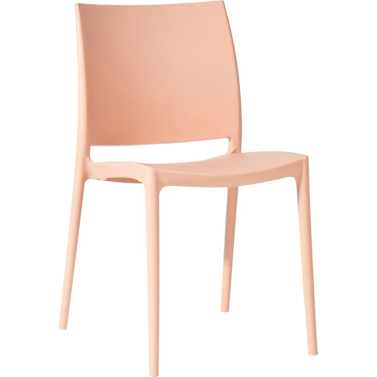 CLP Gartenstuhl Meton mit Lehne stapelbar wetterfest UV-beständig bis 150 kg,pfirsich – Bild 1