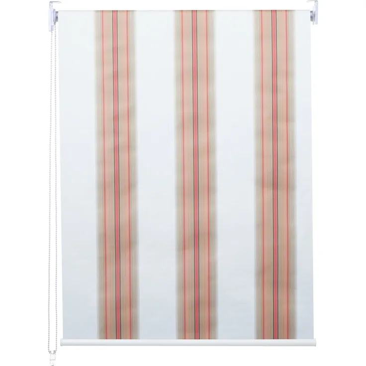 Rollo HWC-D52, Fensterrollo Seitenzugrollo Jalousie, 80x230 cm Sonnenschutz Verdunkelung blickdicht ~ weiß/rot/beige