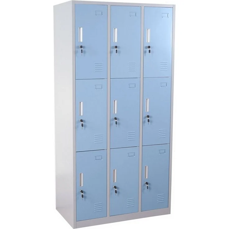 MCW Mehrzweckschrank Preston T829-9 Metallschrank, Drehriegelschloss inkl. 2 Schlüssel, Lüftungsschlitze, Etikettenhalter – Bild 3