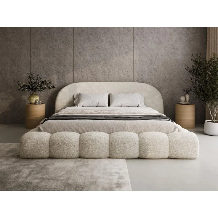 Compleo Polsterbett OMBIS, Wolkenbett mit Bettkasten und Lattenrost, Designer-Bett, MADE IN EU – Bild 1