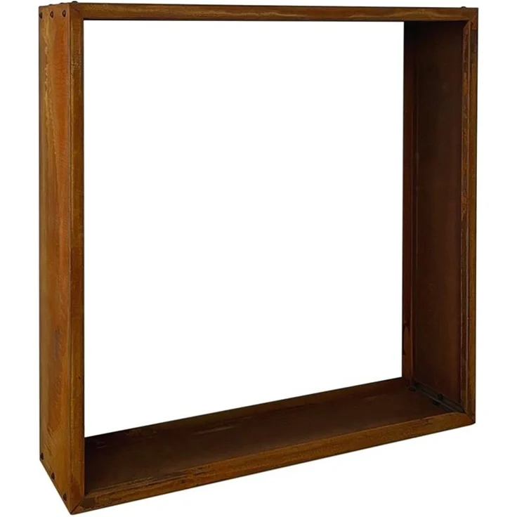 Kaminholzregal Brennholzregal Edelrost 100x100x25 cm Holzregal Rost Cortenstahl – Bild 7
