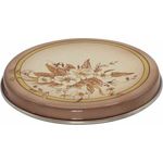 Herdabdeckplatte Ø 20 cm Emaille, Motiv Herbstlaub