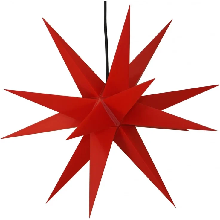 Guru-Shop LED-Stern für außen Melchior Outdoor II Rot, sehr stabiler 3D., Leuchtmittel nicht inklusive – Bild 5