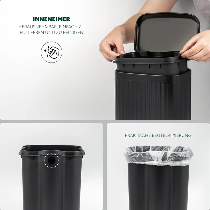 eluno Kosmetikeimer Treteimer 6 Liter Fassungsvermögen – Bild 5