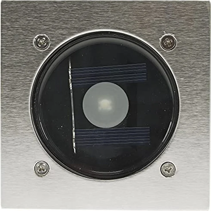 Solar LED Bodenstrahler, eckig 105x105x40mm, IP44, Edelstahl-Front – Bild 3