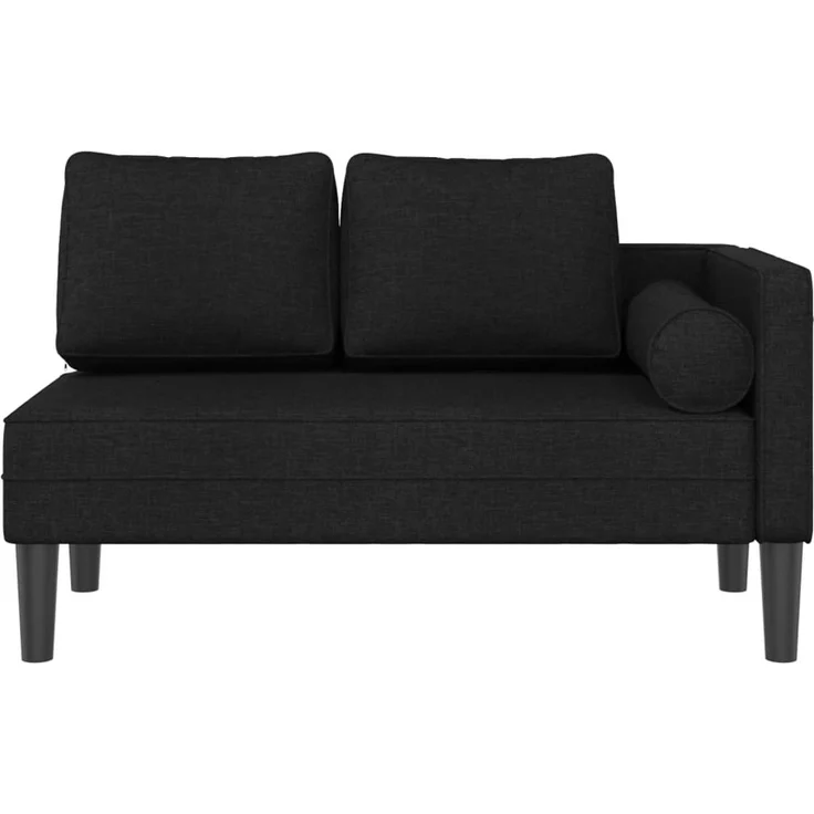 vidaXL Chaiselongue mit Kissen, Schwarz Stoff, 116,5 x 62 x 57,5 cm – Bild 3