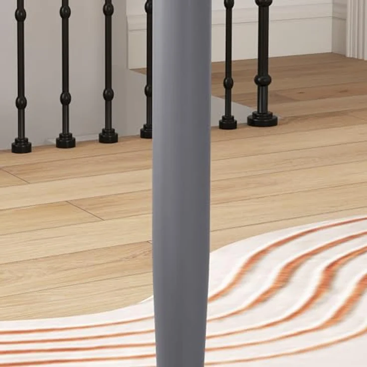 HOMCOM Esstisch 70x70 cm rund Küchentisch für 2 Personen Esszimmertisch mit Stahlbein, Rutschfester Fußauflage Säulentisch moderner Kaffeetisch für Küche, Esszimmer und Wohnzimmer Grau – Bild 10