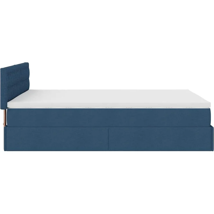 vidaXL Ottoman-Bett mit Matratze Blau 140x200 cm Stoff 3311635 – Bild 9