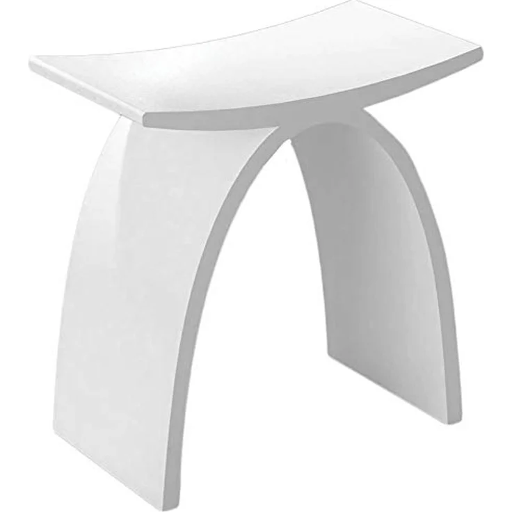 Bernstein Badhocker PB4001 (einsetzbar als Ablage- oder Sitzfläche), aus Mineralguss / Design Duschhocker / Sitzhocker / Matt – Bild 1