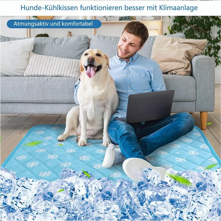 Ledander Hundematte Hundematte kühlmatte Hund, Waschbar Kühlkissen hundematte, für Zuhause Unterwegs oder im Auto – Bild 3