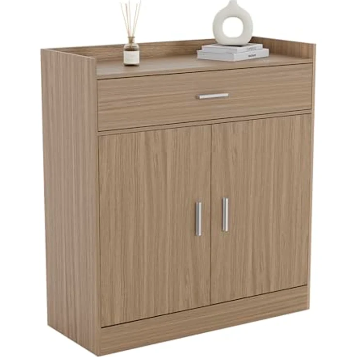 Vida Designs Dalby 2 Tür 1 Schublade Schuhschrank Aufbewahrung Organisieren Organizer Schuhwerk Ständer Gestell Gerüst Sideboard Holz Möbelstück Eiche – Bild 9