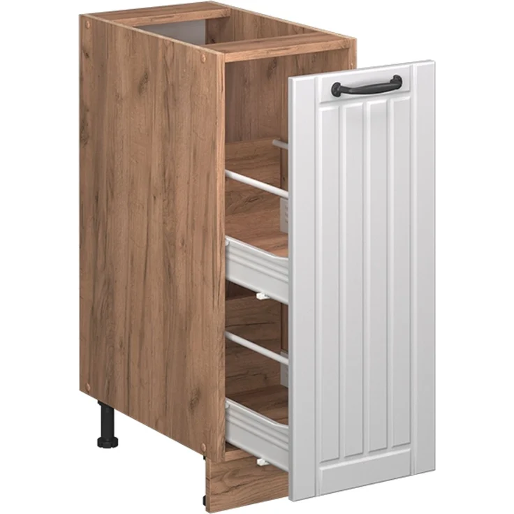 Apothekerschrank Fame-Line Weiß Landhaus 30 cm ohne Arbeitsplatte Vicco – Bild 4