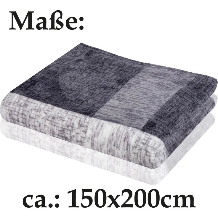 Kuscheldecke Wohndecke Flanell ( Cross Check ) - hochwertige Flauschige Decke, 150x200 cm - Cashmere Touch Tagesdecke – Bild 6