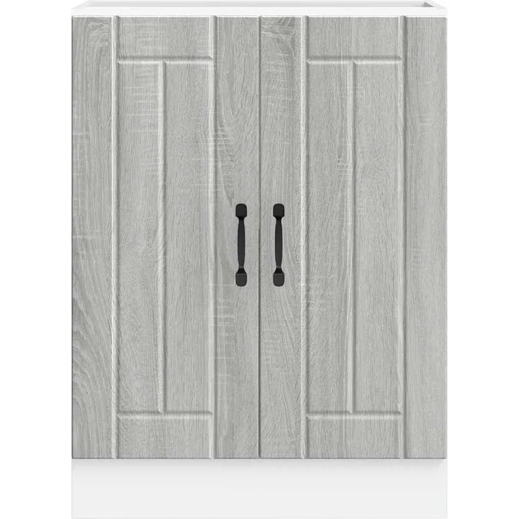 vidaXL Spülenunterschrank Lucca Grau Sonoma Holzwerkstoff 853683 – Bild 3