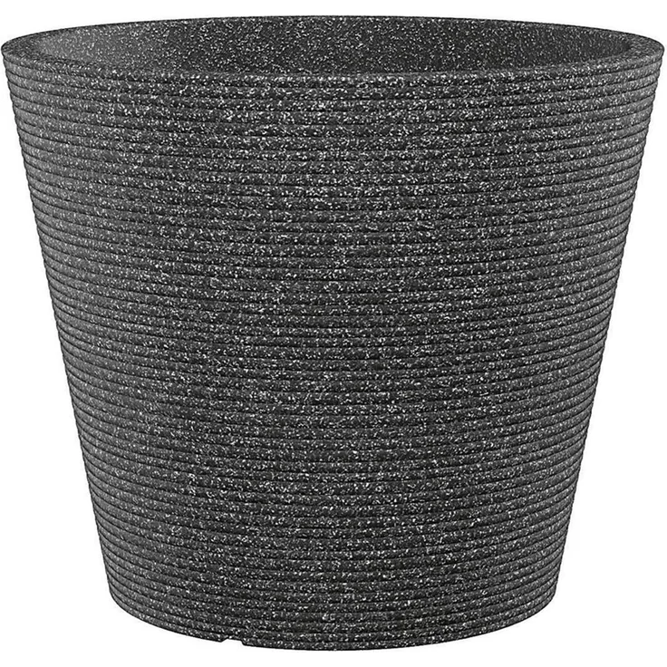 SCHEURICH Pflanztopf Coneo Kunststoff Ø40cm schwarz/granit