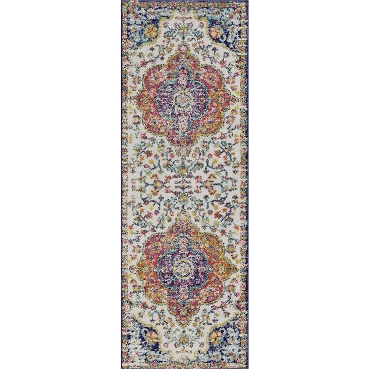 Livabliss Teppich RABAT, rechteckig, Höhe: 8 mm, Vintage Orientteppich, Kurzflor Boho Wohnzimmerteppich, Läufer