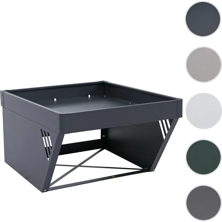 Mendler 'HWC-P41' Mähroboter-Garage mit Pflanzkasten, Edelstahl, 40x60x70 cm, Anthrazit – Bild 10