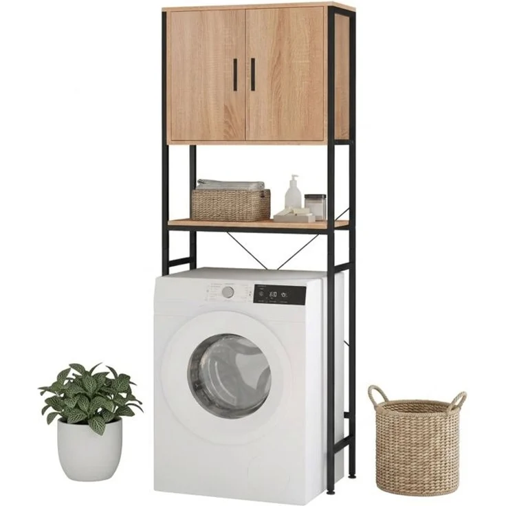 Relaxdays Waschmaschinenschrank mit 2 Türen – Bild 1