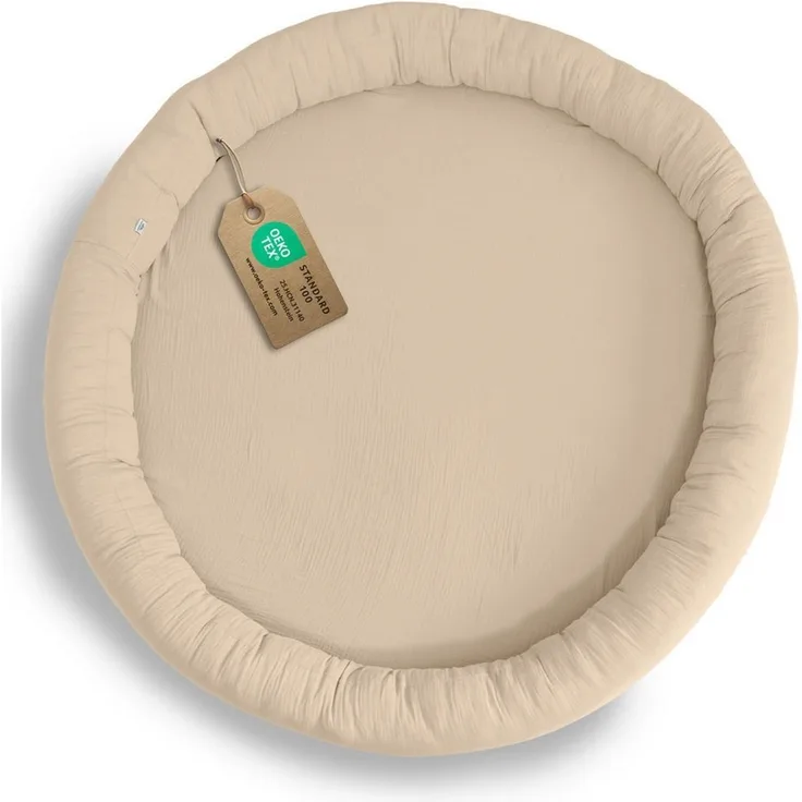 lilimaus Bodenkissen Sitzkissen für Kinder aus Musselin - Spielmatte & Kuschelecke, mit zarter Rüscheneinfassung - zum Lesen, Spielen & Kuscheln