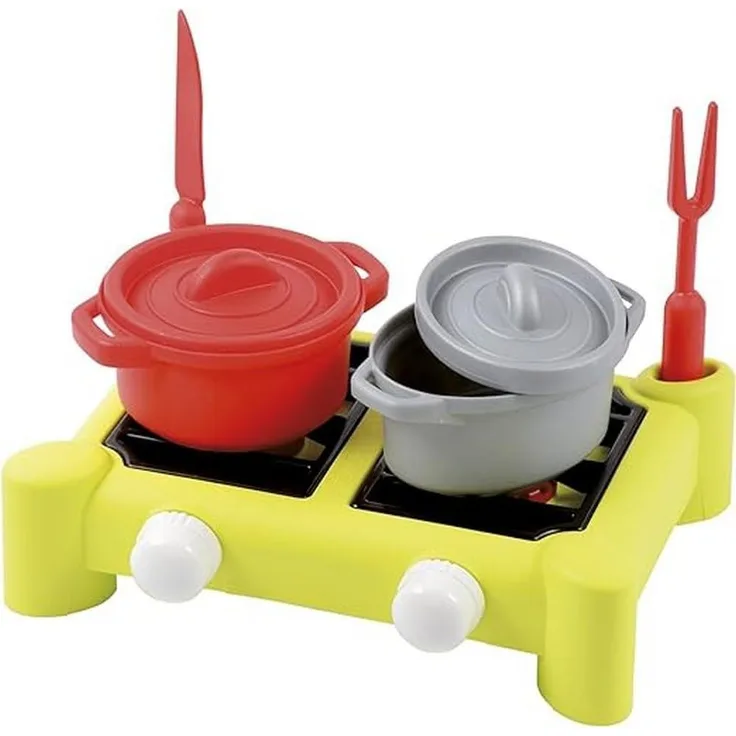 Ecoiffier Spielzeug - 602 - Kocher gefüllt für Kinder 100% Chef - 7 Teile - ab 18 Monate