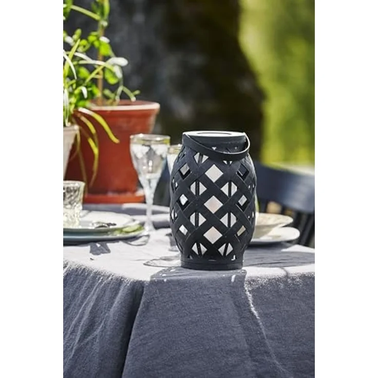 Garten-Laterne FLAME L black, Feuer-Effekt & Timer – Bild 5
