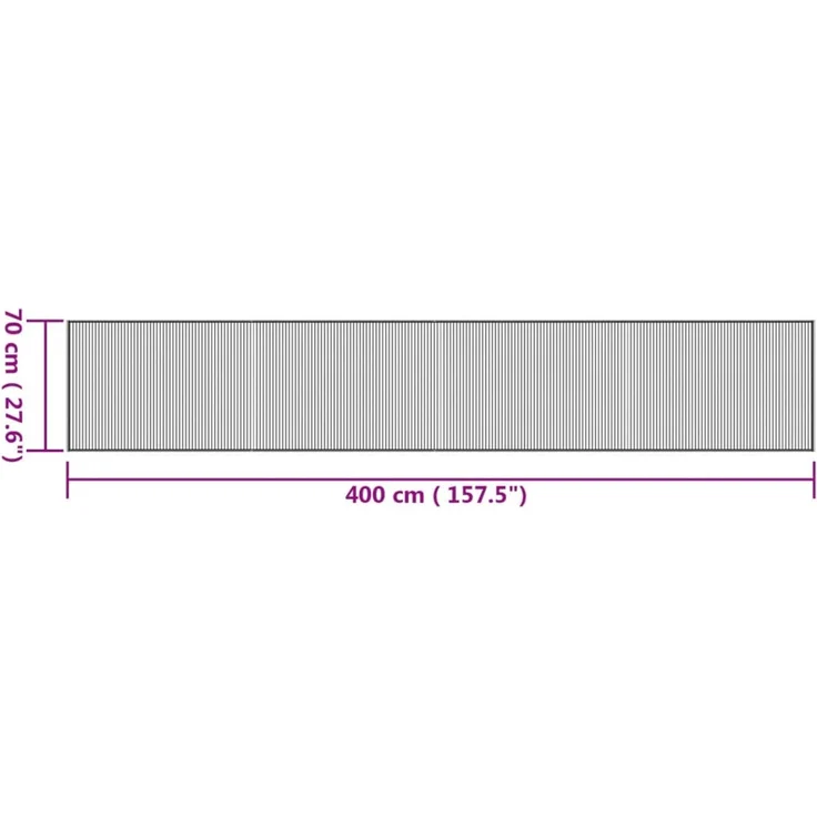 vidaXL Teppich Rechteckig Natur 70x400 cm Bambus 376883 – Bild 8