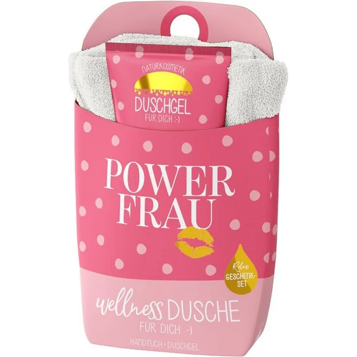 Wellness-Dusche Geschenkset Duschgel Handtuch la vida Kussmund 1087121