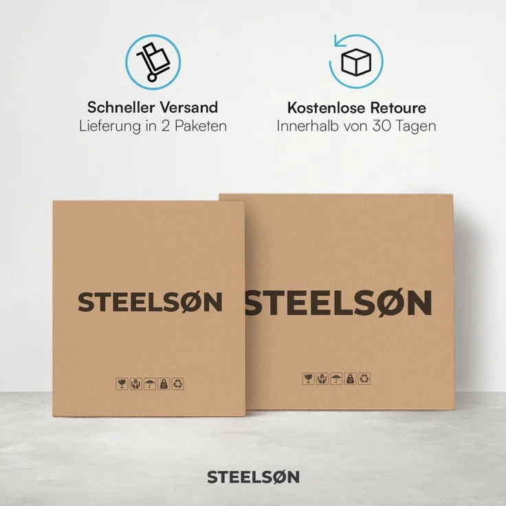 STEELSØN 'Diorus' Mülltonnenbox 1er 240 Liter, anthrazit, Mülltonnenverkleidung aus Stahl mit Sichtstreifen, wetterfest, 116x80x69 cm, abschließbare Müllbox für 1 Tonne – Bild 8