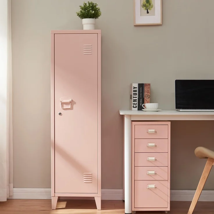 Einzelspind Kurikka 137x38x38 cm Peachy Beige [en. casa] – Bild 4