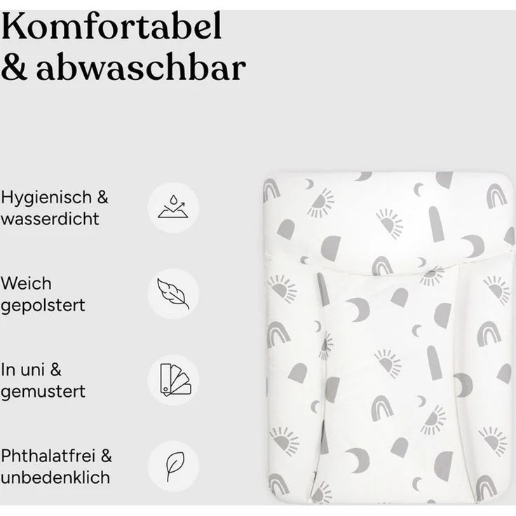 Ehrenkind Wickelauflage Wickelunterlage abwaschbar (Wickelauflage 50x70 cm), Hygienisch, Sicher und Vielseitig – Bild 3