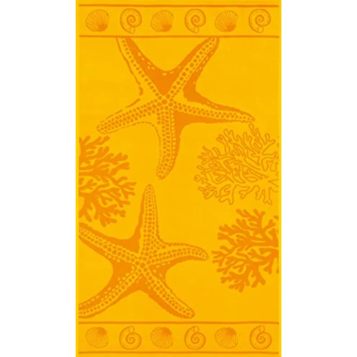Delindo Lifestyle Strandtuch Tropical SEESTERN, XXL Strandlaken aus 100% ägyptischer Baumwolle, (1-St), Jacquard-gewebtes Motiv – Bild 2